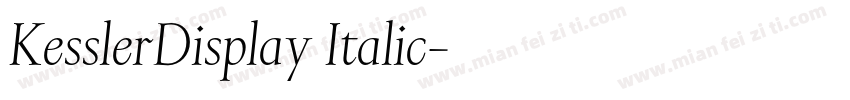 KesslerDisplay Italic字体转换